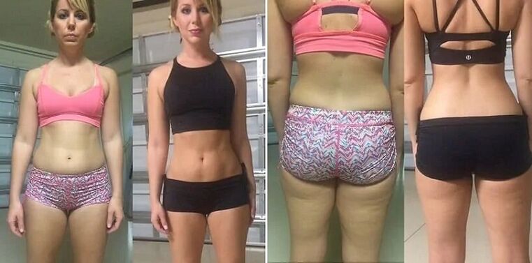 снимки преди и след спазване на кето диетата