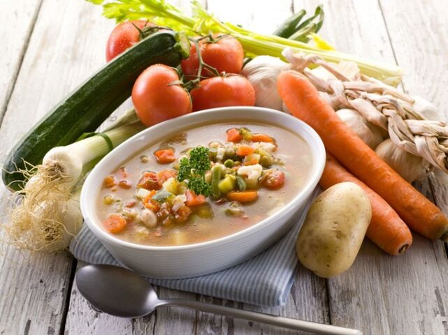супа от пресни зеленчуци при гастрит